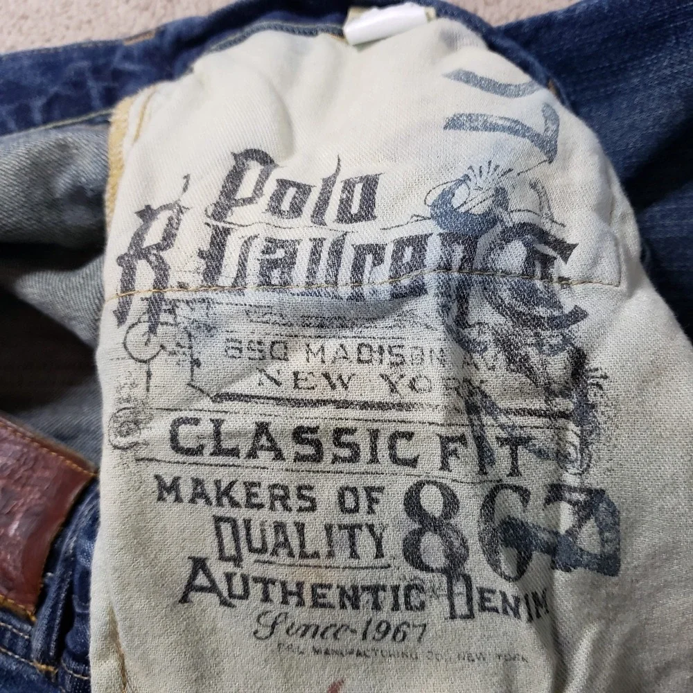 Polo Ralph Lauren 867 Classic Fit Jeans‎ Men's 34x32 Straight Denim Casual